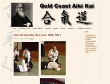 Tablet Screenshot of aikidogoldcoast.com
